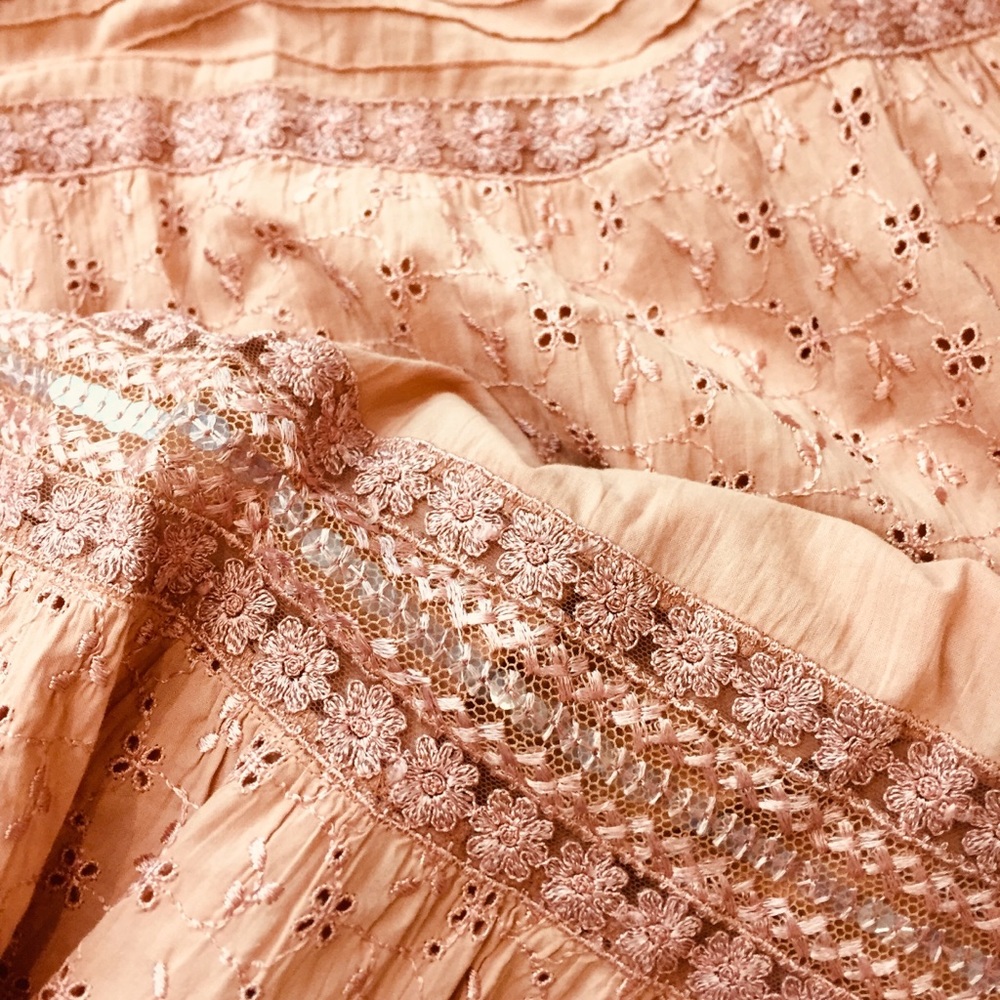 Boho Eyelet cotton dress sz S - Picture 7 of 7